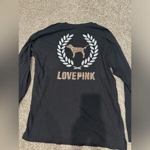 Black long sleeve PINK tee